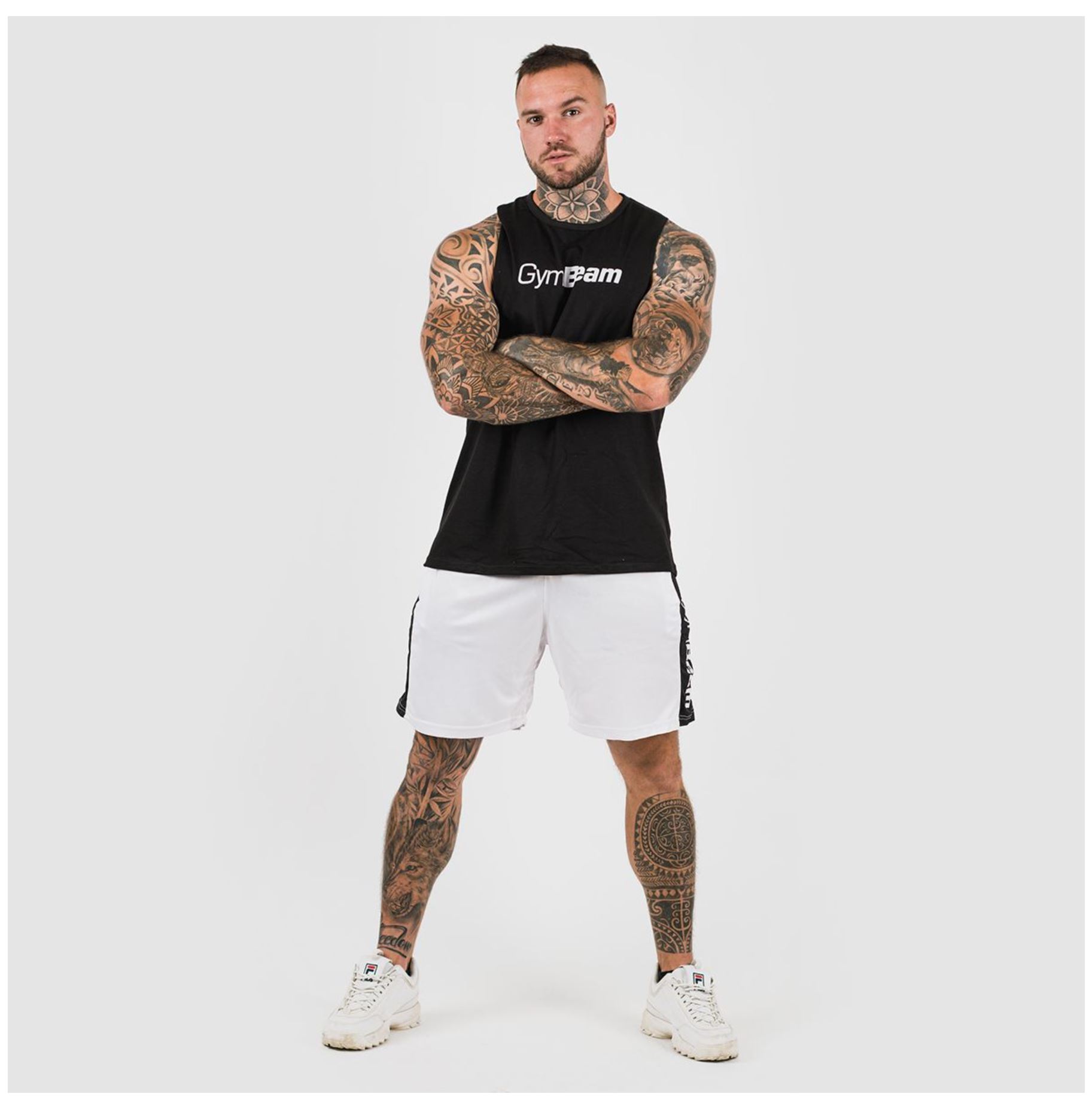 GymBeam VERTICAL-Shorts Sportshorts für Männer als Trainingsshorts Weiß Gr. S