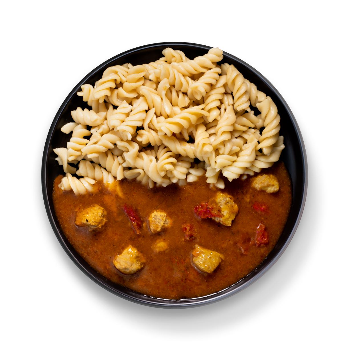 GymBeam Fertiggericht FIT Hühnchen mit Nudeln nach italienischer Art Fertigmahlzeit 420 g