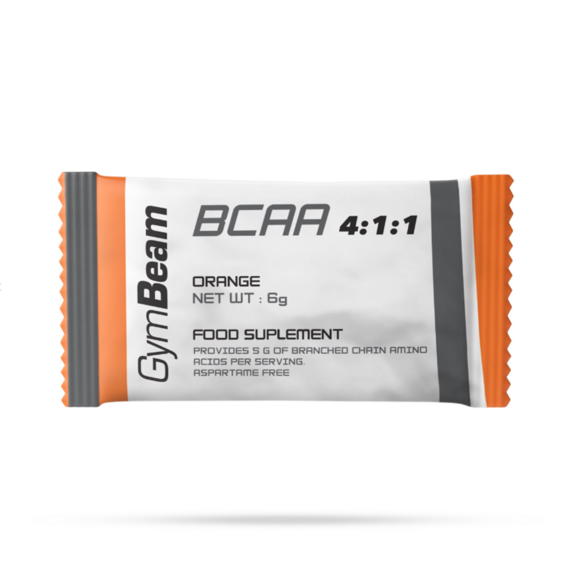 GymBeam BCAA 4:1:1 Instant laborgetestet rein pflanzlich in Pulverform Orange 6 g Probierpackung
