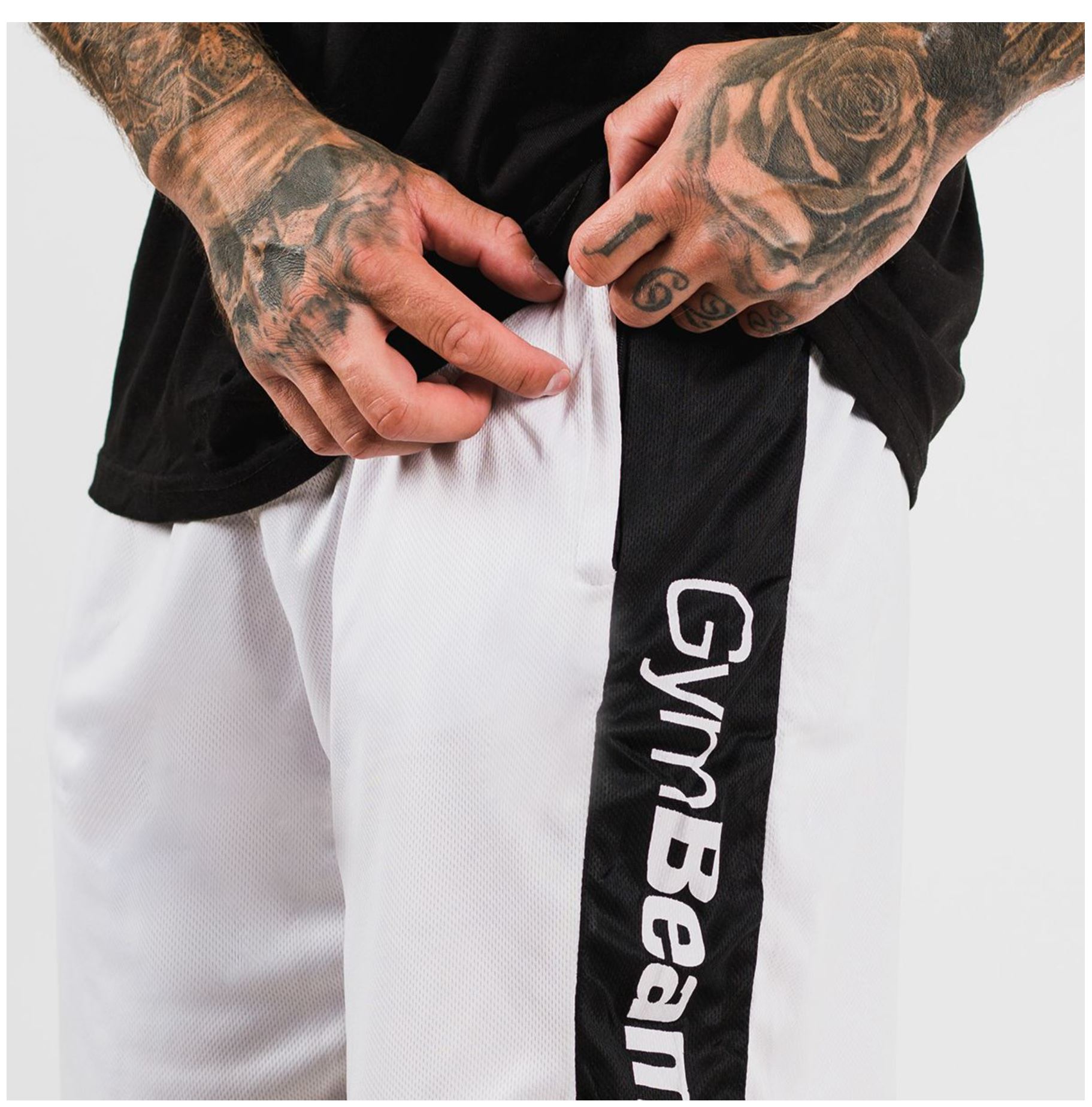 GymBeam VERTICAL-Shorts Sportshorts für Männer als Trainingsshorts Weiß Gr. S