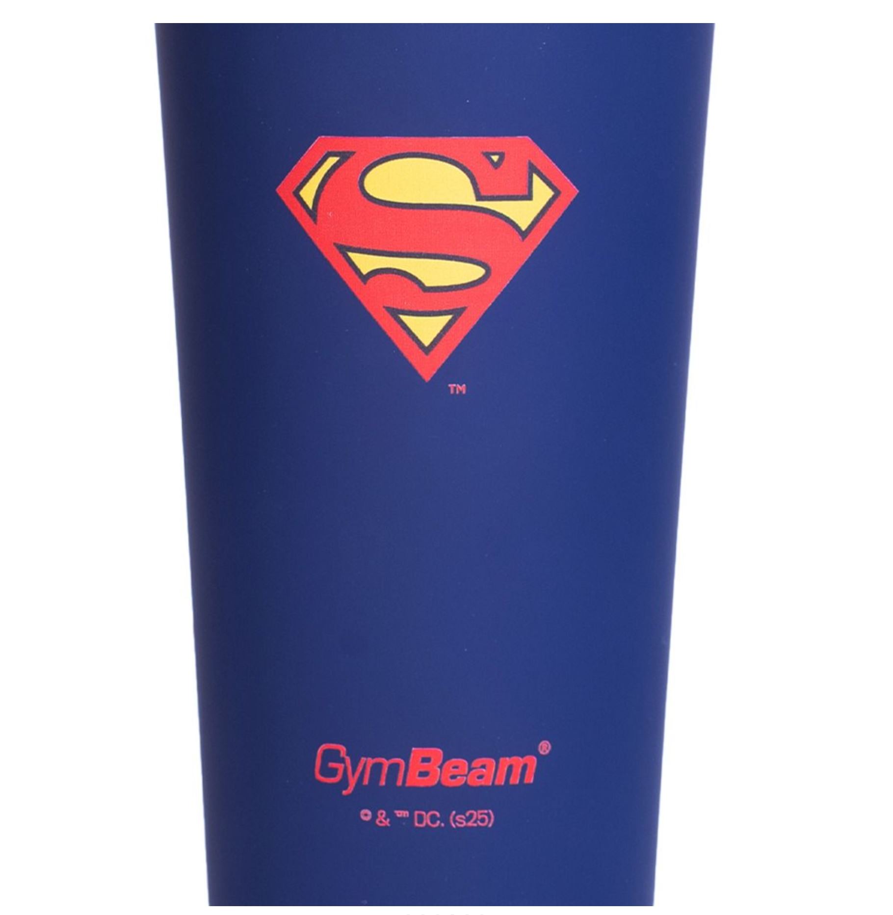 GymBeam Shaker Superman™ Original Superheldenshaker Edelstahl sanfte Oberfläche 750 ml