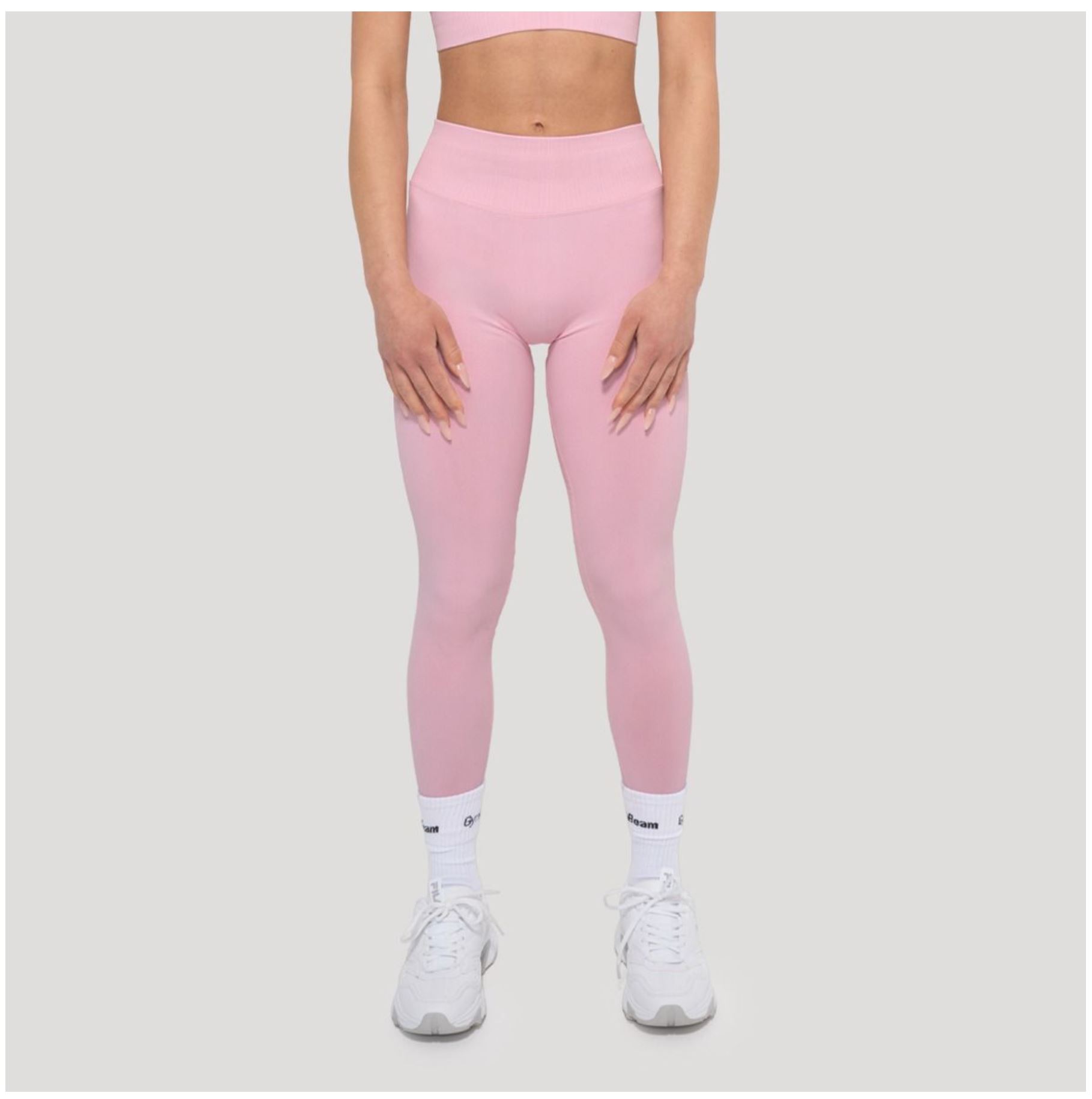 GymBeam LUMA Leggings Scrunch-Butt-Effekt Sportleggings Quick-Dry mit 4-Way-Stretch-Technologie Baby-Pink Gr. XS