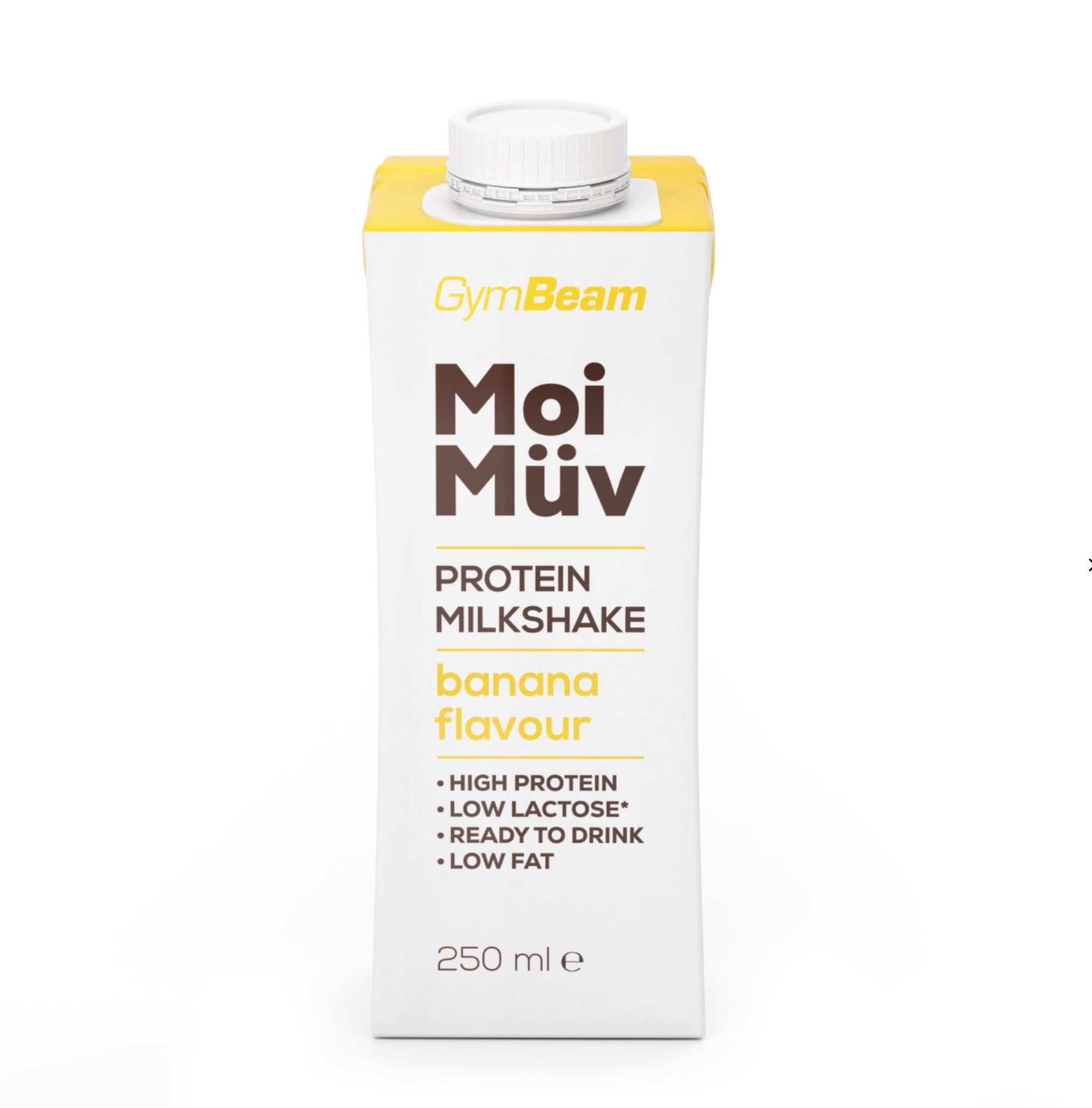 GymBeam MoiMüv Protein-Milchshake Fertiggetränk als Proteinshake mit 25g Protein Banane 250 ml