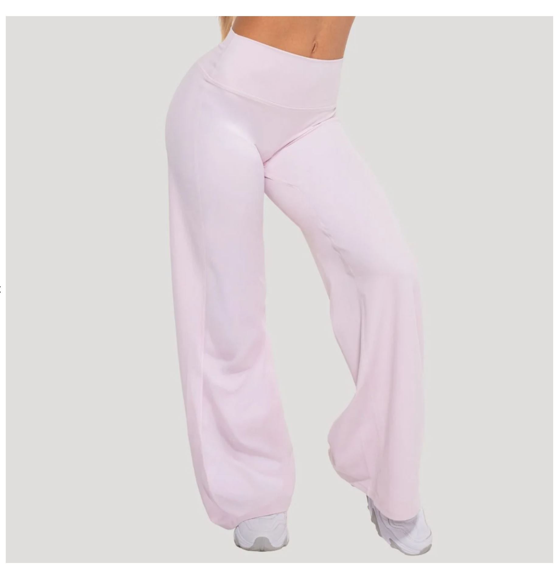 GymBeam Sporthose FLOW Blush für Frauen Straight Pants atmungsaktive Trainingshose mit Strech Gr. XL