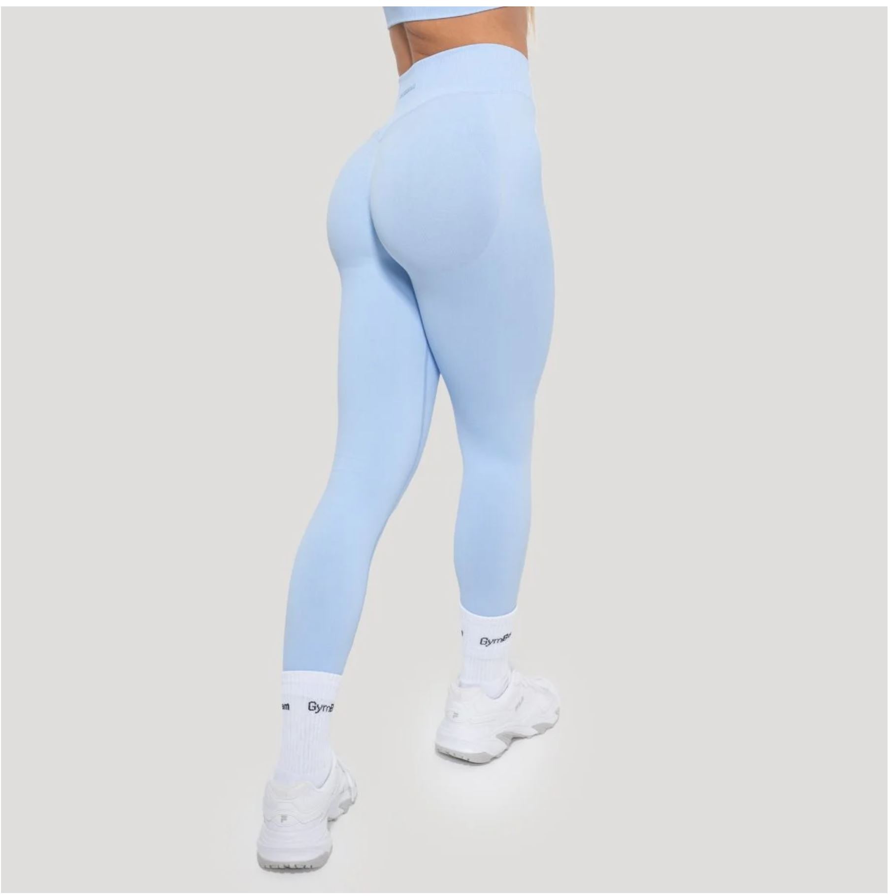 GymBeam LUMA Leggings Scrunch-Butt-Effekt Sportleggings Quick-Dry mit 4-Way-Stretch-Technologie Baby-Blau Gr. XS