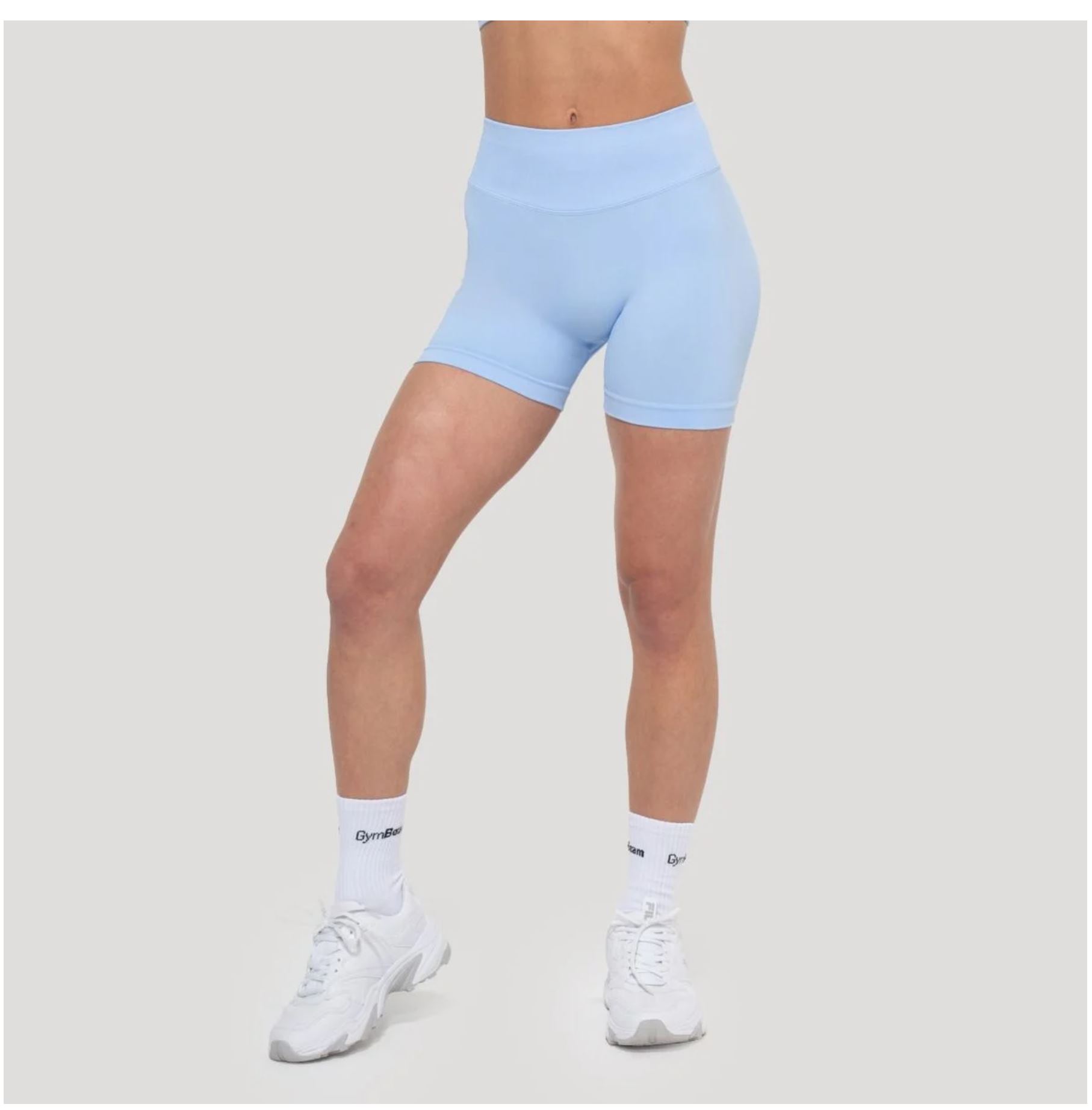 GymBeam LUMA Shorts Sportshorts für Frauen nahtloses Design Scrunchshorts Baby-Blau Gr. S