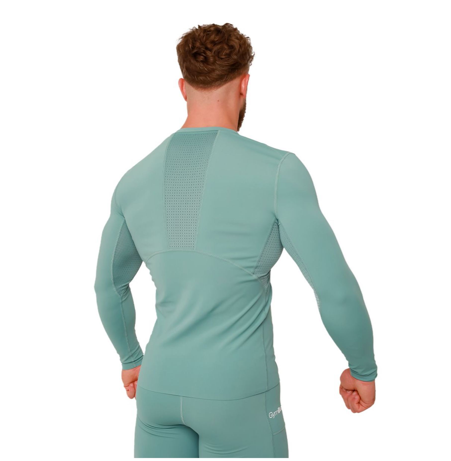 GymBeam High Kompressions‑T-Shirt Mint für Bodybuilder Kompressionsshirt mit 3-fach Belüftungssystem Gr. XL