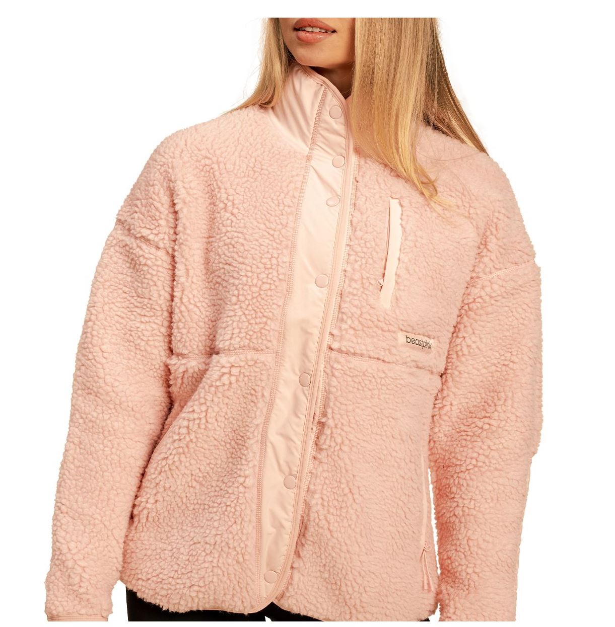 BeastPink Fleecejacke mit Plüschfutter Pink Übergangsjacke BLISS Jacke für Frauen Gr. S