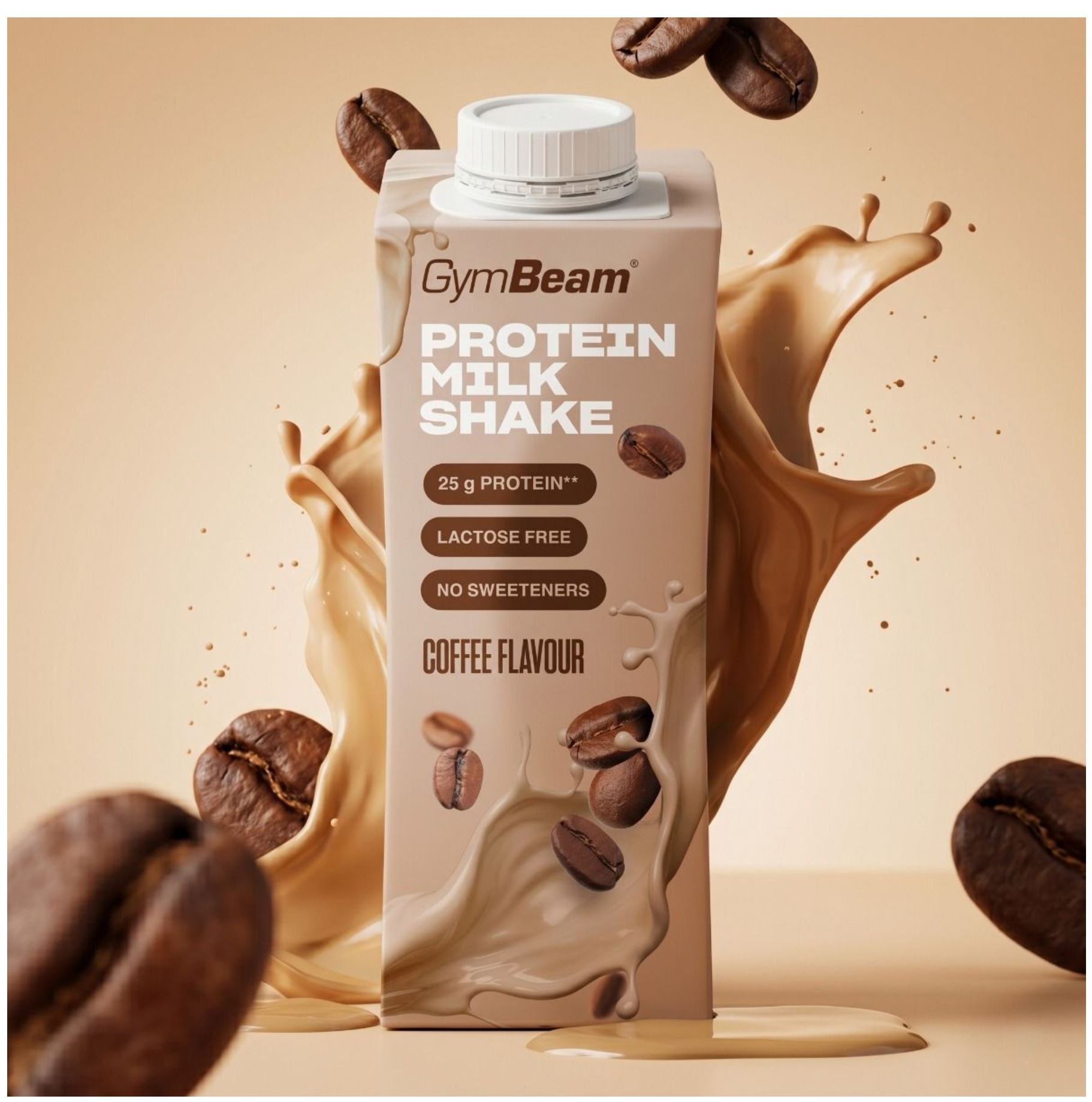GymBeam MoiMüv Protein-Milchshake Fertiggetränk als Proteinshake mit 25g Protein Kaffee 250 ml