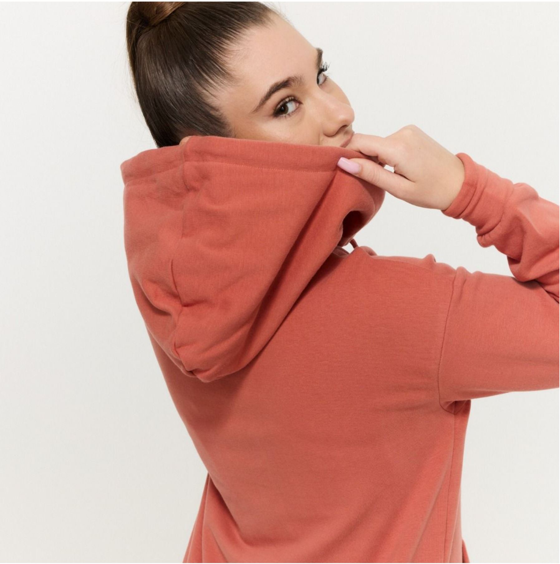 GymBeam LIMITLESS Longline Hoodie mit Seitentaschen Hoodie-Extralang