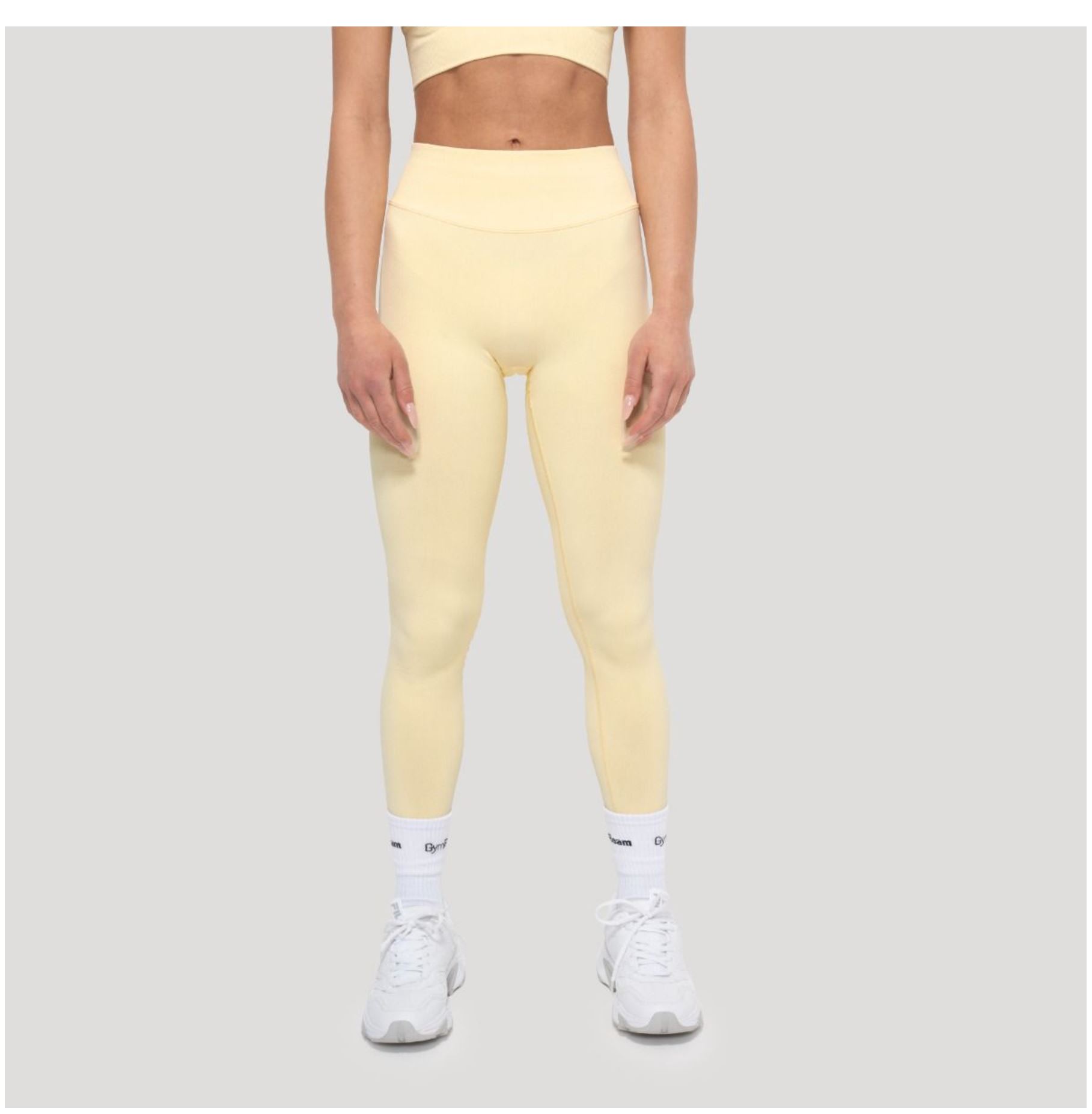 GymBeam LUMA Leggings Scrunch-Butt-Effekt Sportleggings Quick-Dry mit 4-Way-Stretch-Technologie Gelb Gr. XS