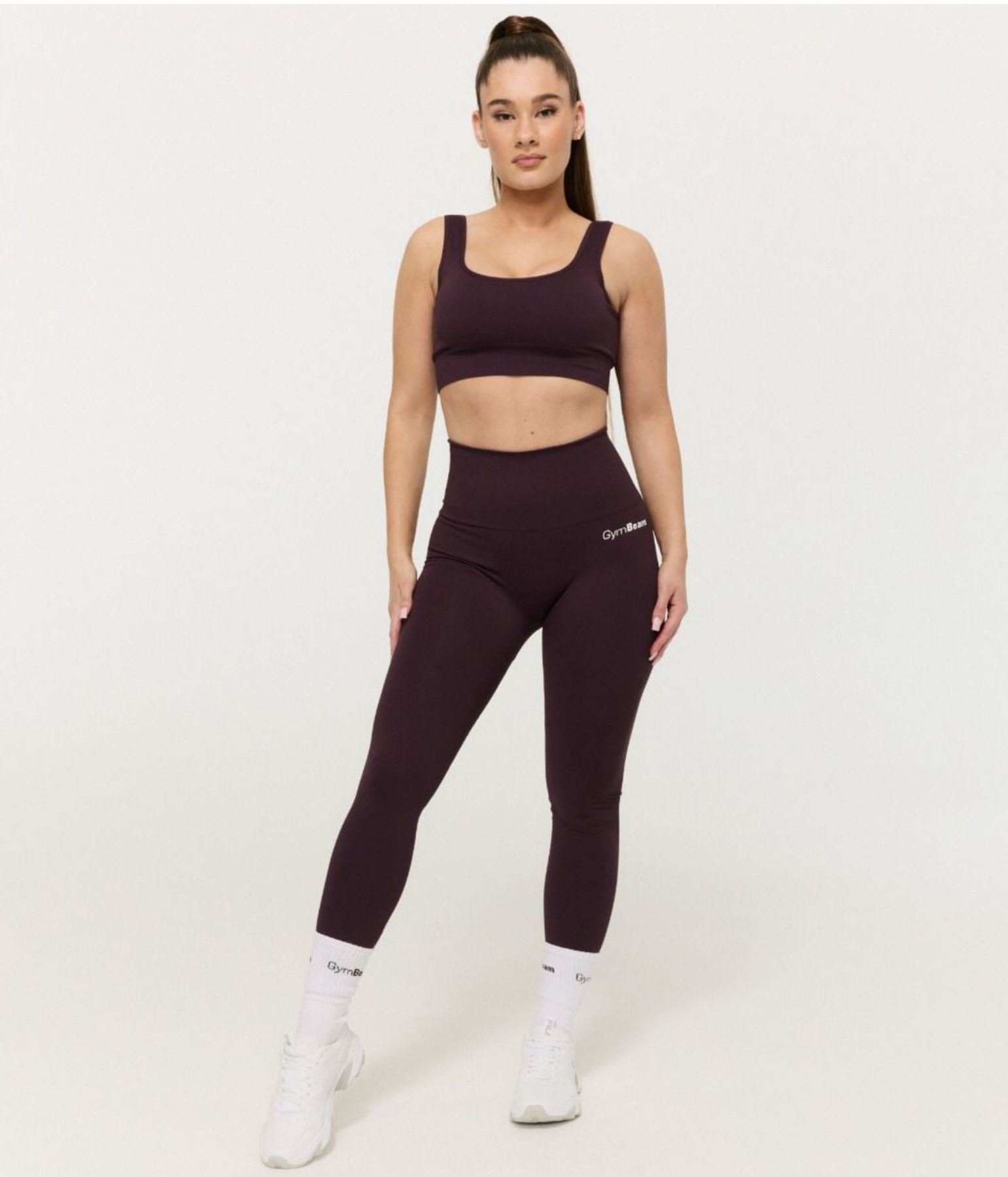 GymBabe Leggings nahtloses Design Fitness-Leggings mit hohem Rippbund
