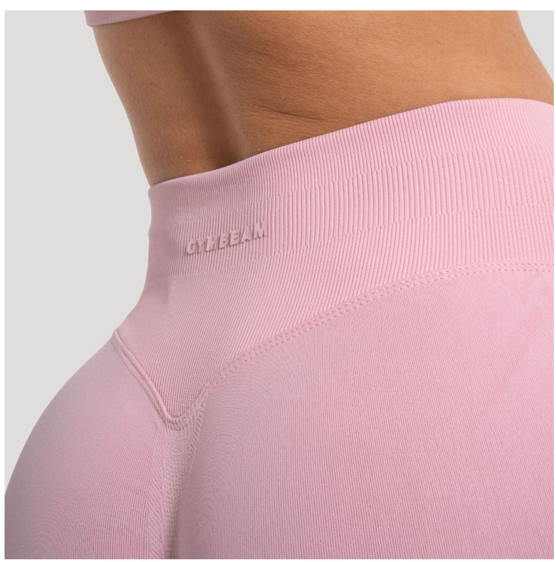 GymBeam LUMA Leggings Scrunch-Butt-Effekt Sportleggings Quick-Dry mit 4-Way-Stretch-Technologie Baby-Pink Gr. XS