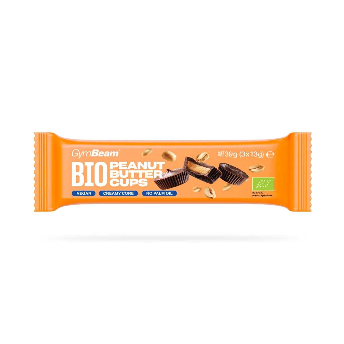 GymBeam BIO Erdnussbutter Cups mit cremiger Erdnussfüllung 39 g