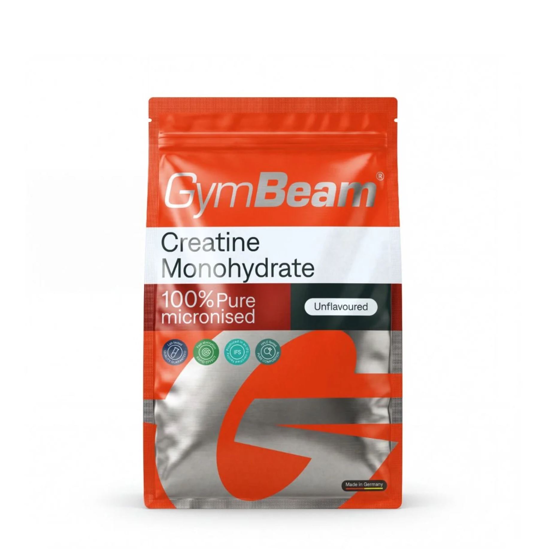 GymBeam 100% Kreatin-Monohydrat reines Creatin ohne Geschmack 250 g