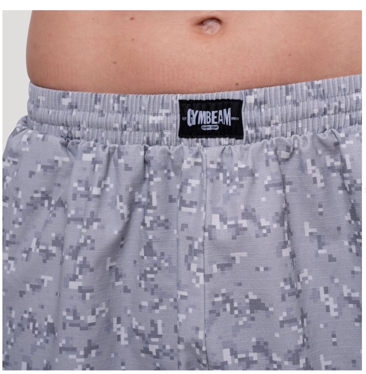 GymBeam Jogginghose grau Persistence mit Ripstop-Gewebe Bodybuilderhose oversized-Schnitt 100% Baumwolle Gr. S