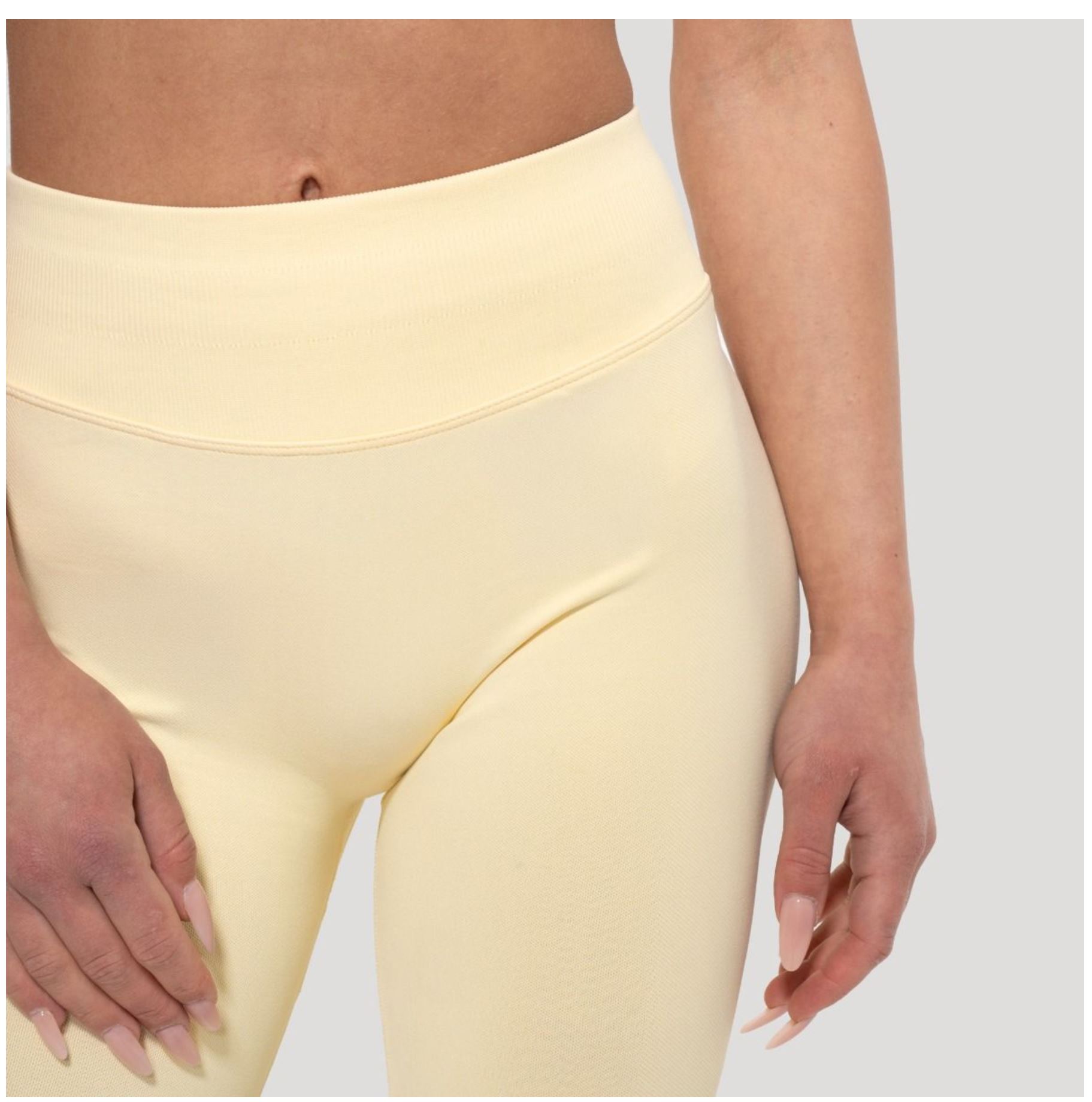 GymBeam LUMA Leggings Scrunch-Butt-Effekt Sportleggings Quick-Dry mit 4-Way-Stretch-Technologie Gelb Gr. XS