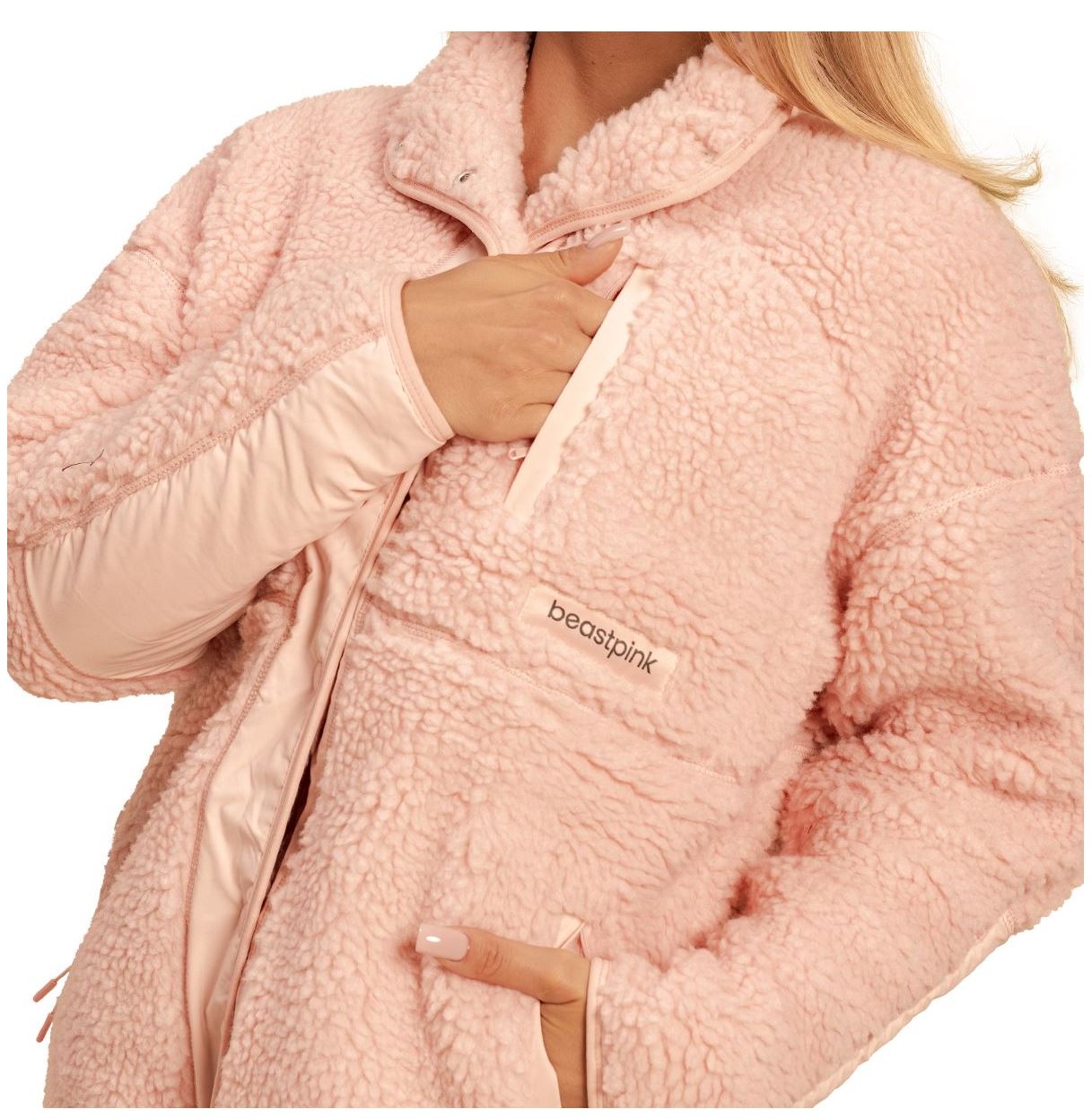 BeastPink Fleecejacke mit Plüschfutter Pink Übergangsjacke BLISS Jacke für Frauen Gr. S