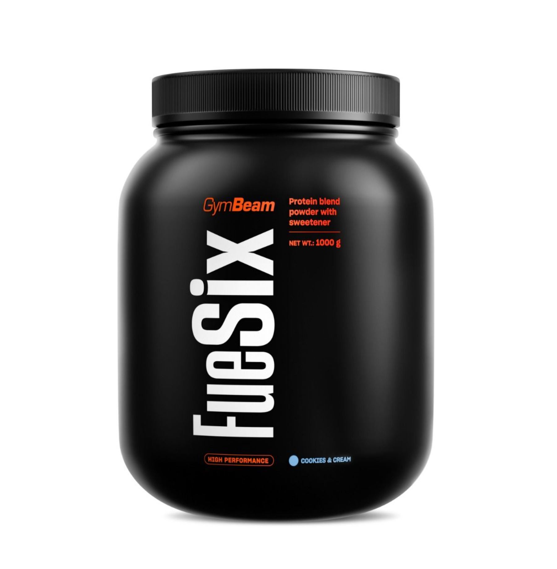 GymBeam FueSix 6 Proteinquellen in einem Premium-Multiproteinpulver Cookies & Creme 1000 g