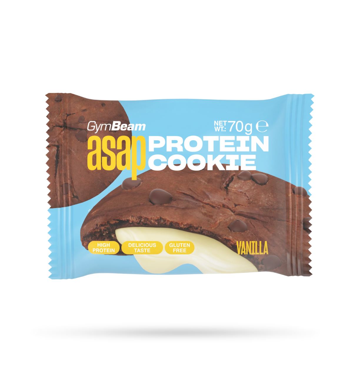 GymBeam Proteinkeks ASAP Protein Cookie zuckerfrei Kekse mit Vanille-Füllung 70 g