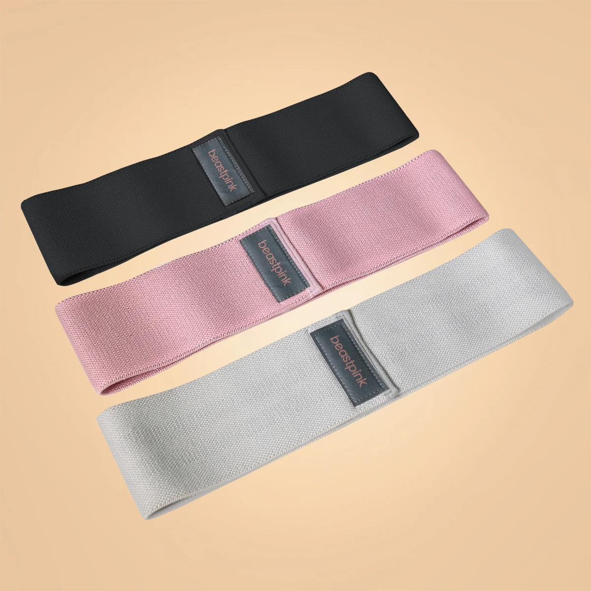 BeastPink Booty Band Widerstandsbänder im Set Widerstand 8-31,7 kg Po-Trainer 3er-Pack