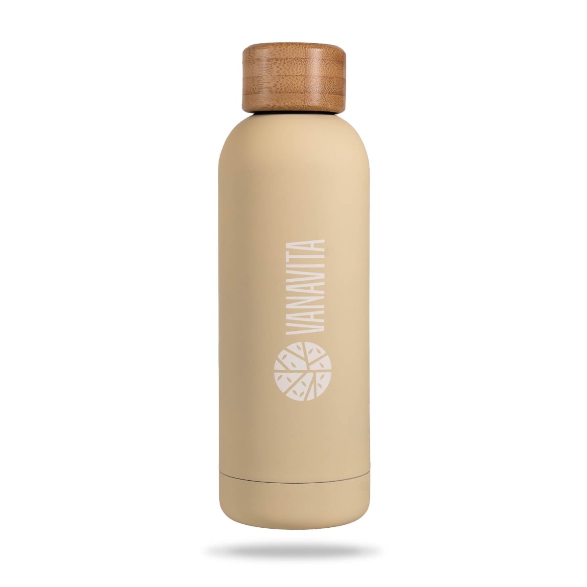 VanaVita Öko-Bambusflasche Stahl-Trinkflasche Thermoflasche 500 ml