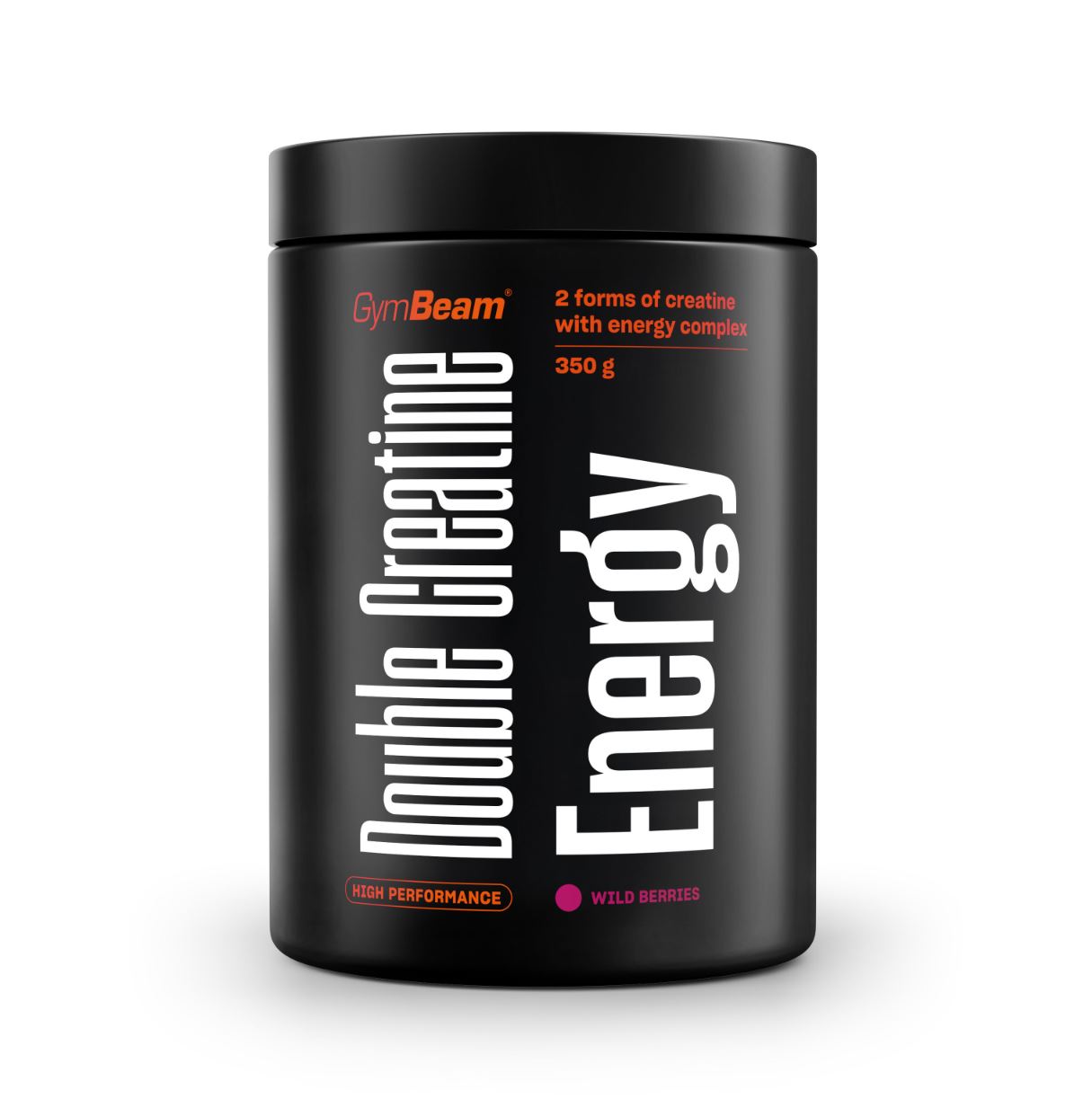GymBeam Kreatin Wild-Berries Double Energy mit Vitaminen laktosefrei Creatin Energie-Power 350 g