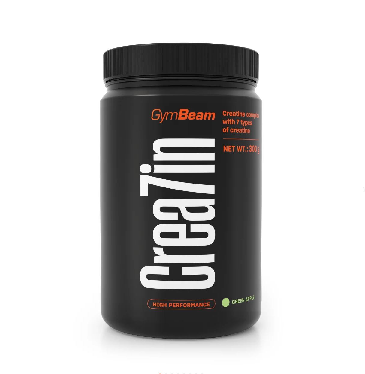 GymBeam Creatin Grüner-Apfel Crea7in mit 7 Formen von Kreatin für Sportler 300 g