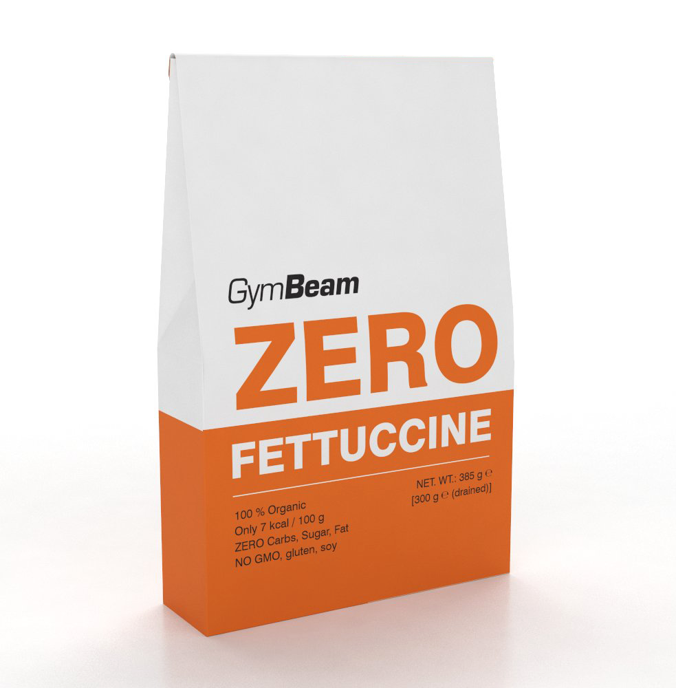 GymBeam BIO Nudeln ZERO Fettuccine kalorienarme Pasta aus Konjakmehl Vegan ohne Zucker 385 g