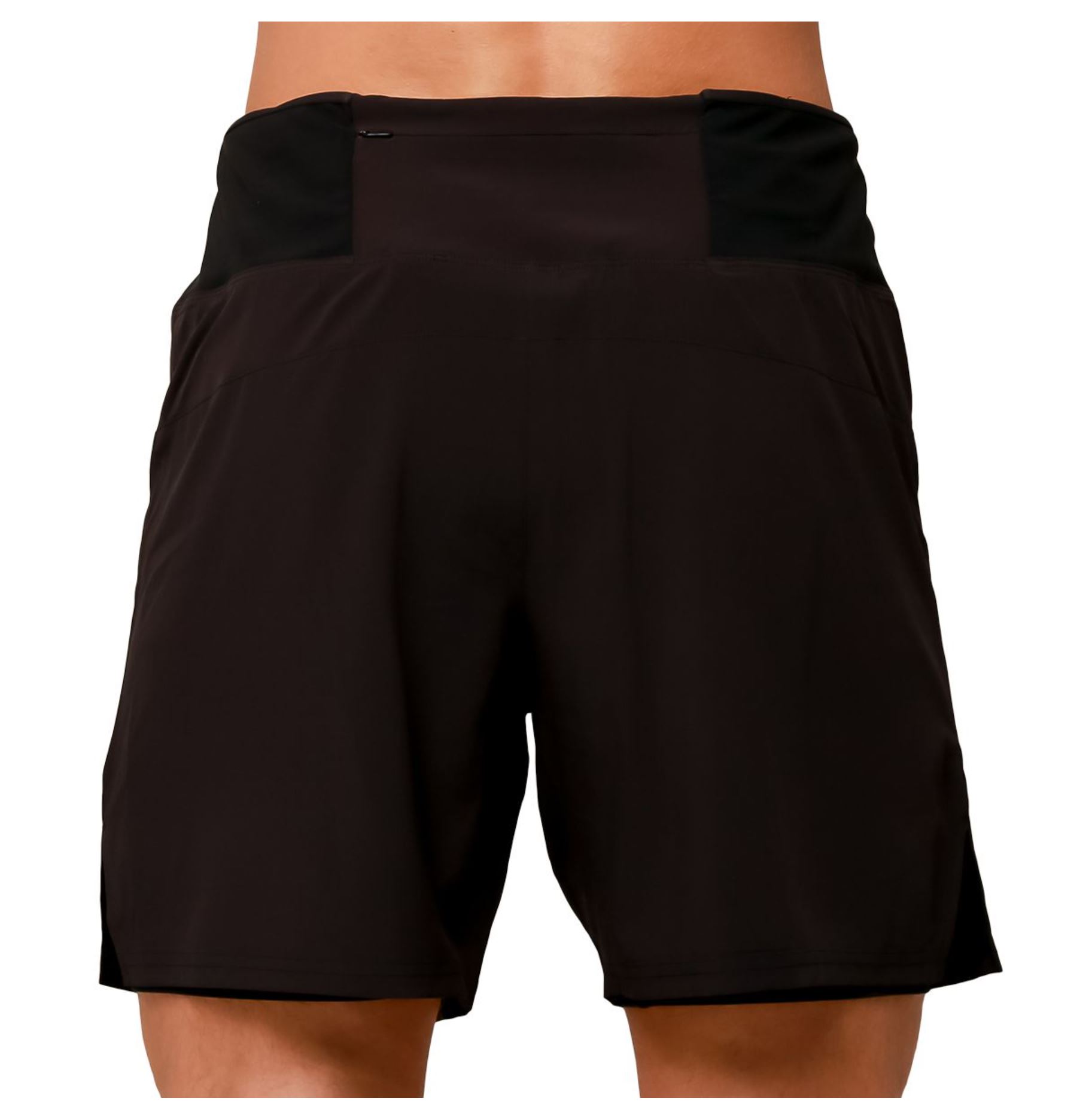 GymBeam PULSE Laufshorts 2in1 atmungsaktiv & schnelltrocknend mit Rückentasche Schwarz Gr. S
