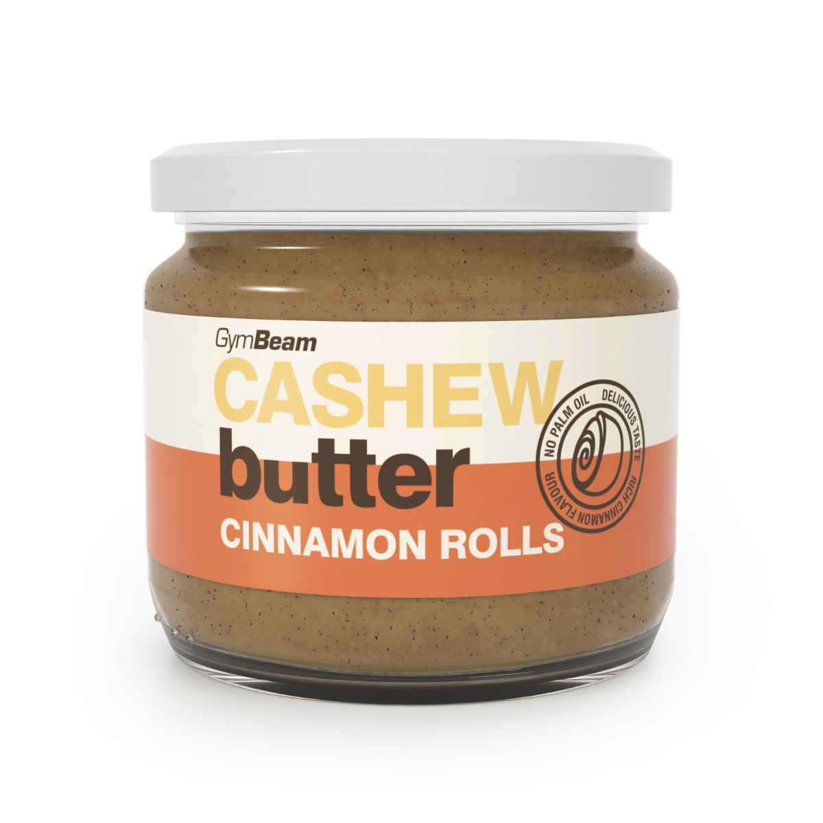 GymBeam Cashewbutter streichzart mit Geschmack Zimtschnecke 340 g
