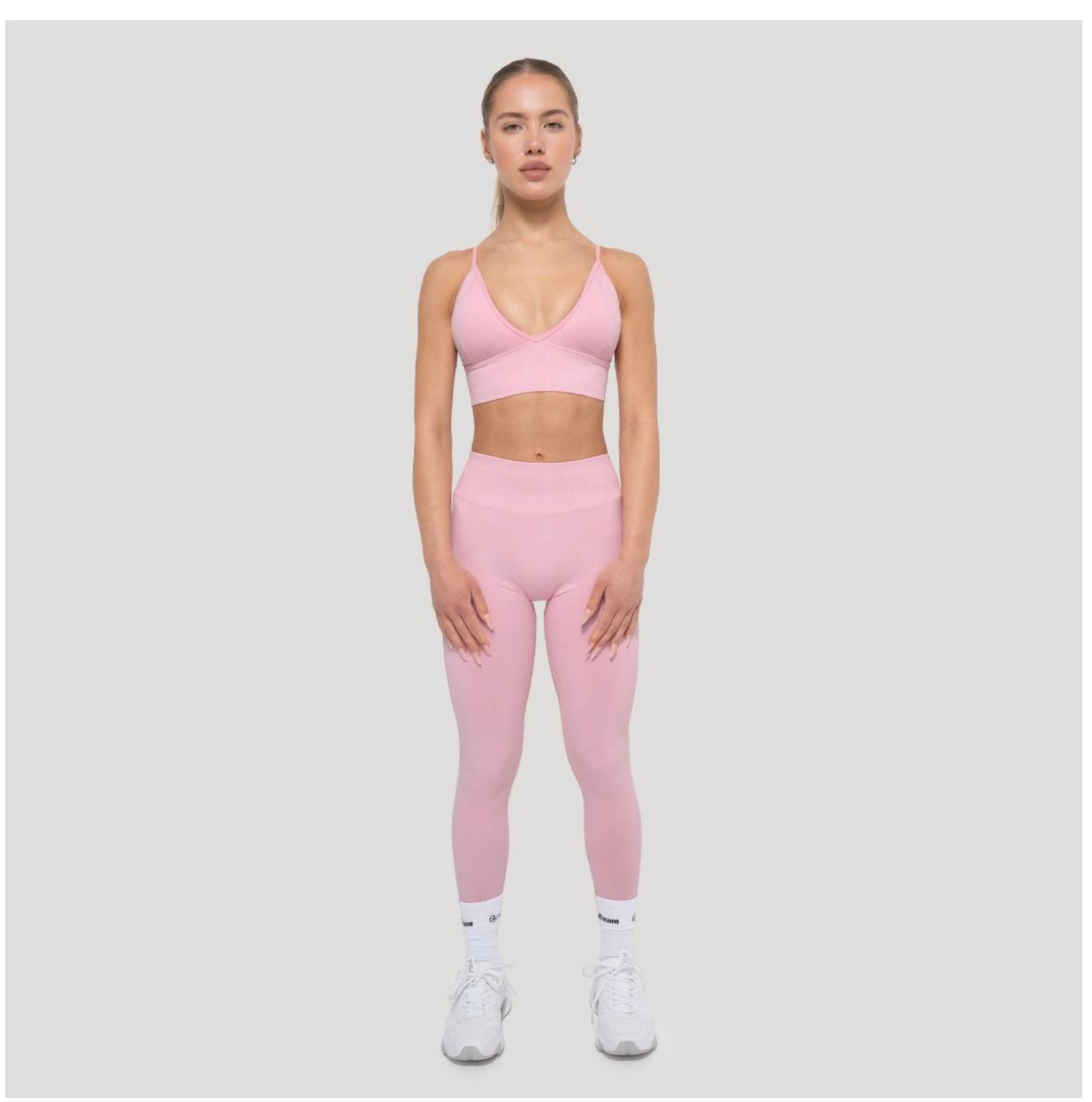 GymBeam LUMA Leggings Scrunch-Butt-Effekt Sportleggings Quick-Dry mit 4-Way-Stretch-Technologie Baby-Pink Gr. XS