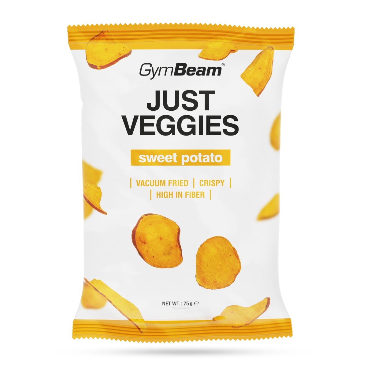 GymBeam Just Veggies Süßkartoffel-Chips knusprige Süßkartoffeln 75 g