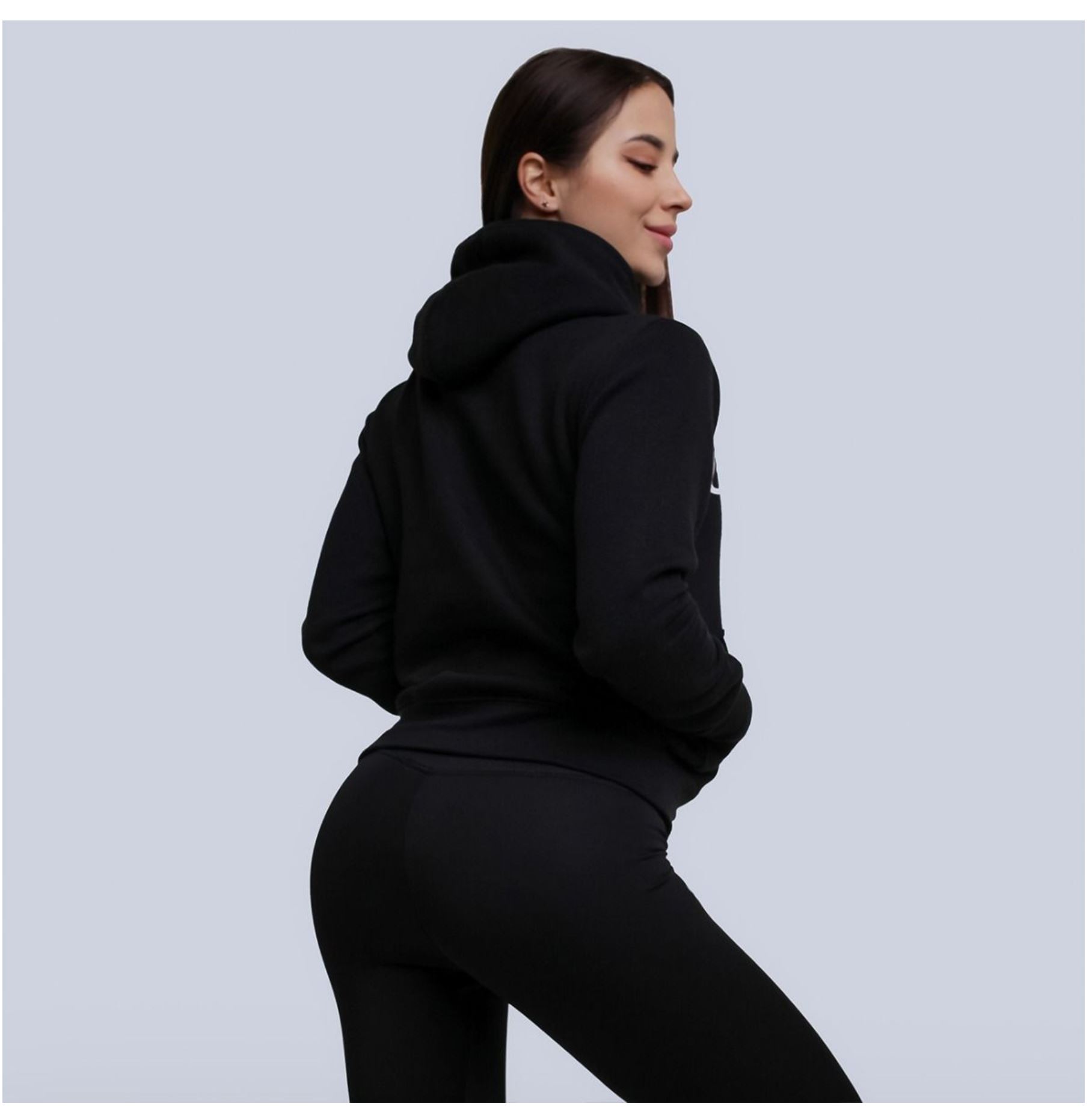 GymBeam ATHLETE-Hoodie für Frauen Sporthoodie Trainings-Kapuzenpullover Schwarz Gr. S