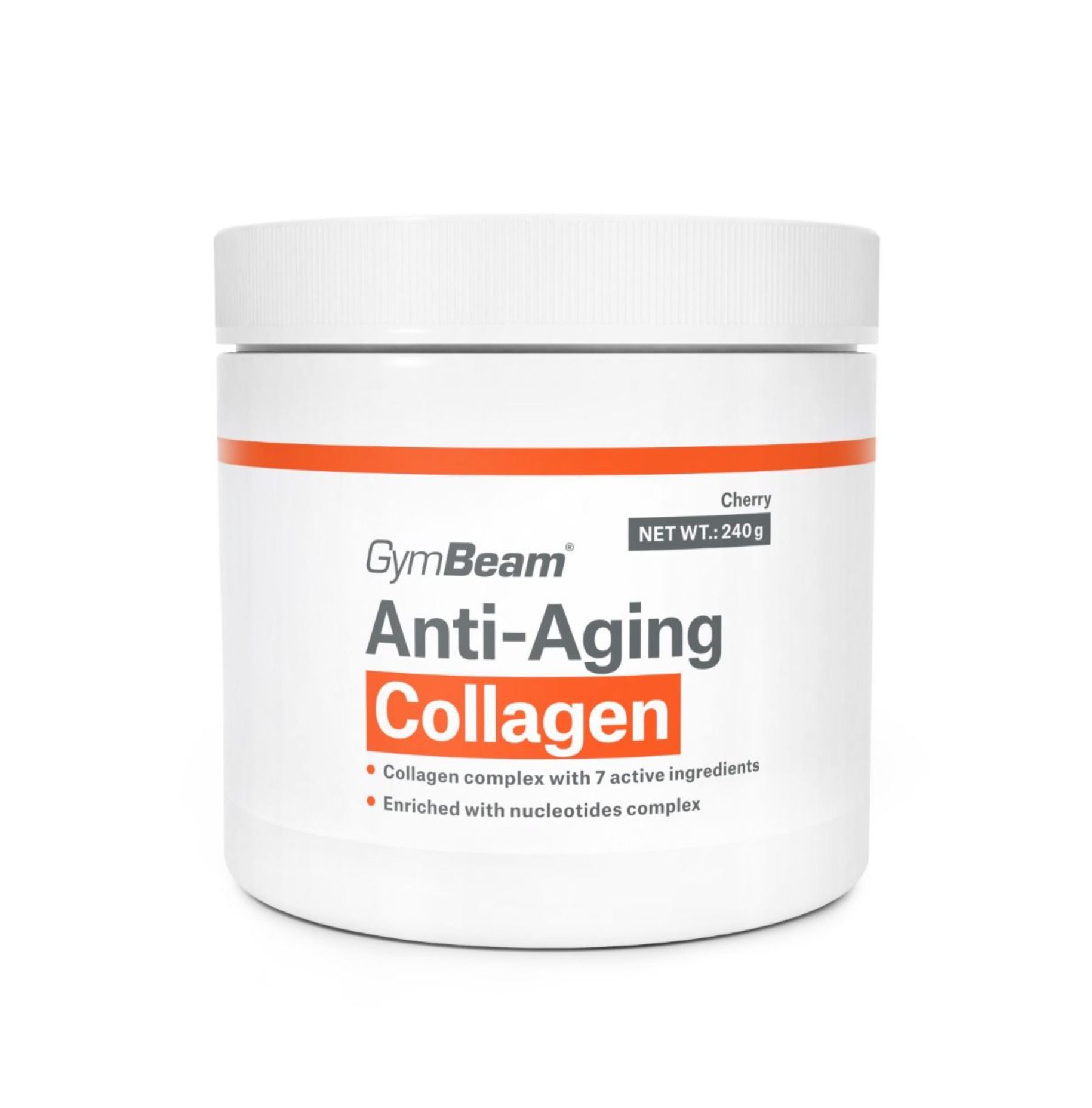 GymBeam Anti-Aging Kollagen mit Vitamin C Premium-Kollagengetränk Kirschgeschmack 240 g