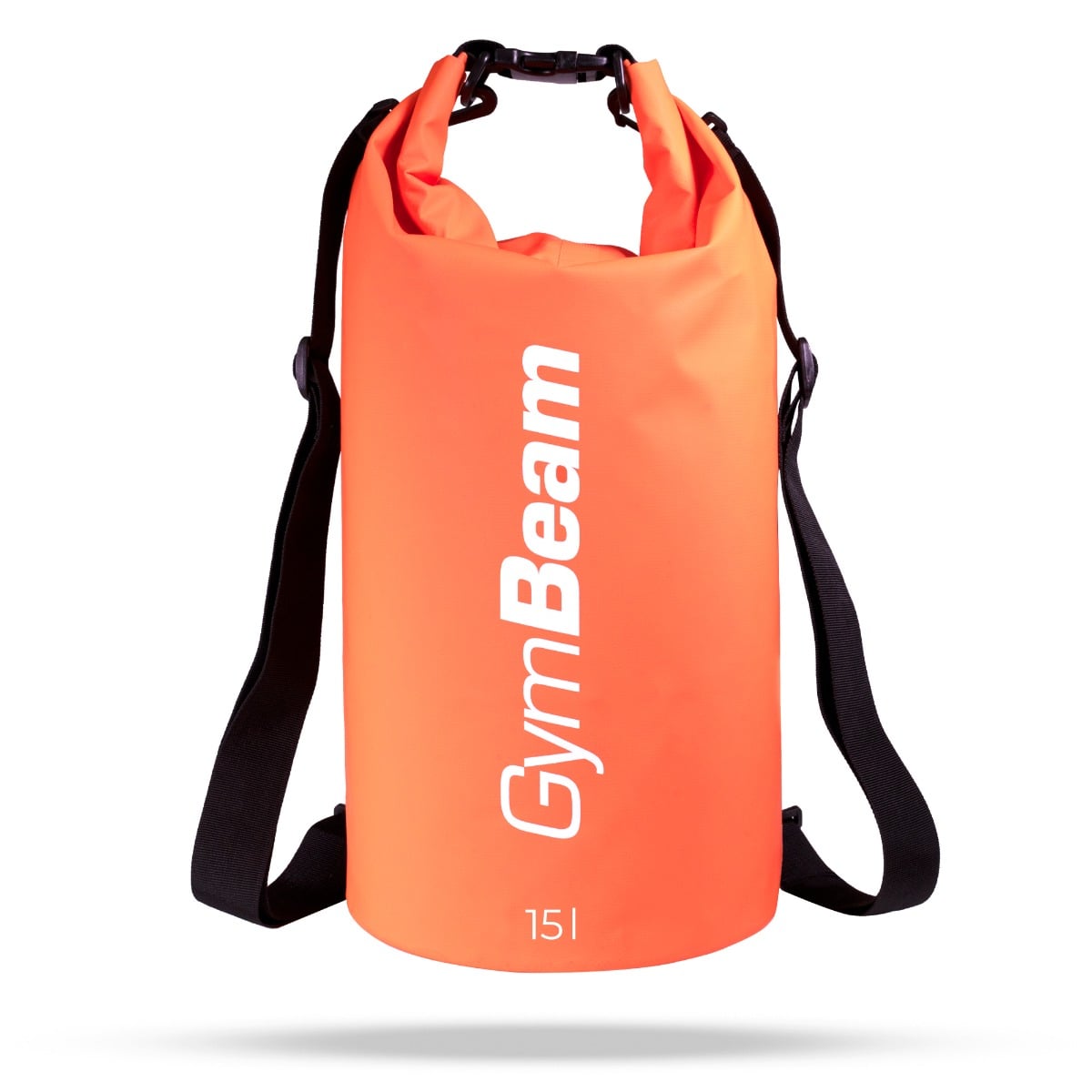 GymBeam Wasserdichter Trockensack 15 Liter mit Zertifikat Trockenrucksack IPX6 Orange