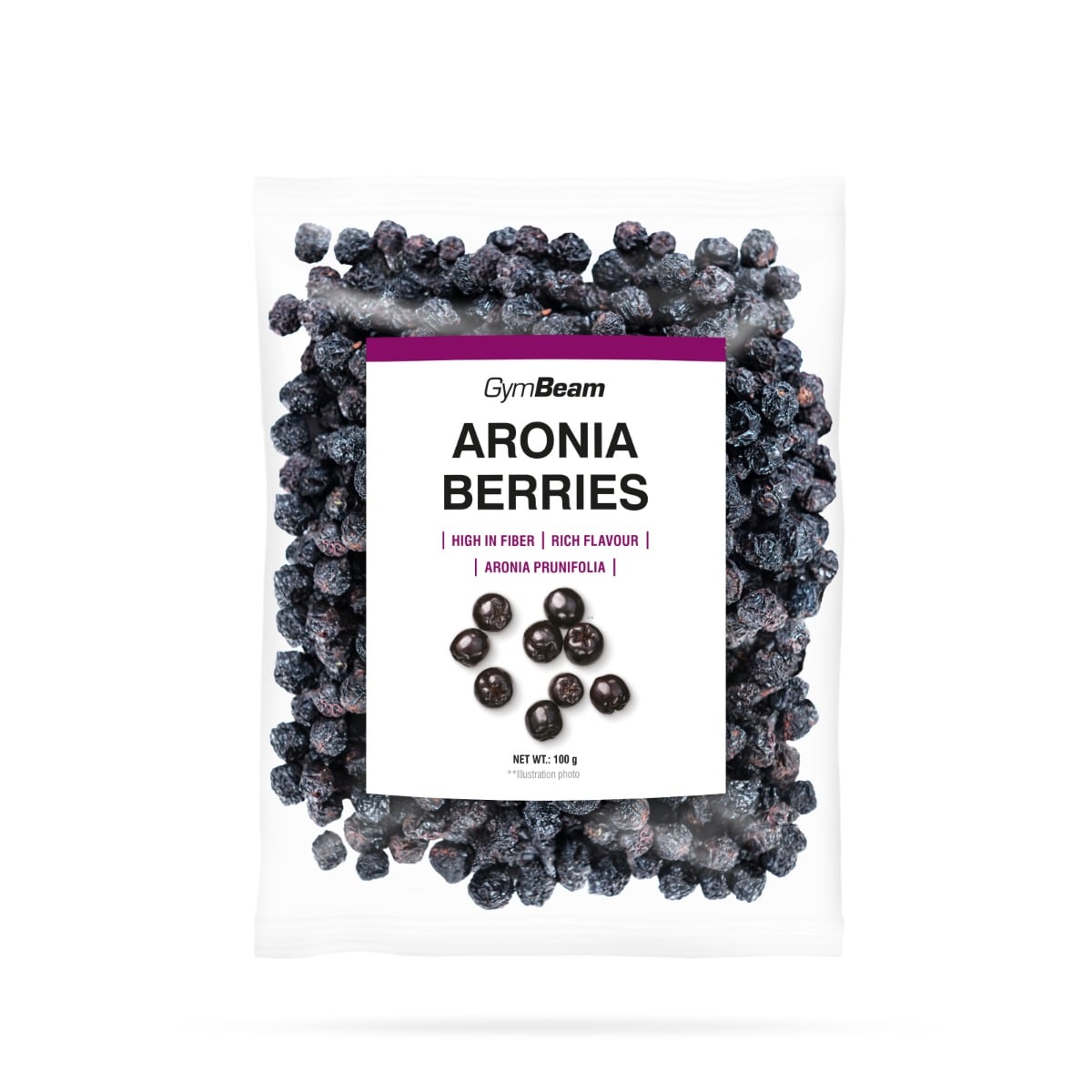 GymBeam getrocknete Aroniabeeren ohne Zuckerzusatz Apfelbeeren 100 g