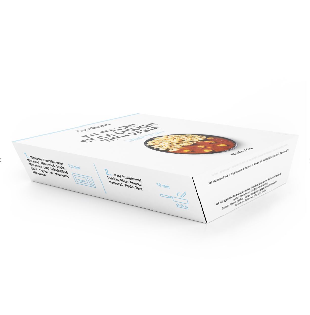 GymBeam Fertiggericht FIT Hühnchen mit Nudeln nach italienischer Art Fertigmahlzeit 420 g