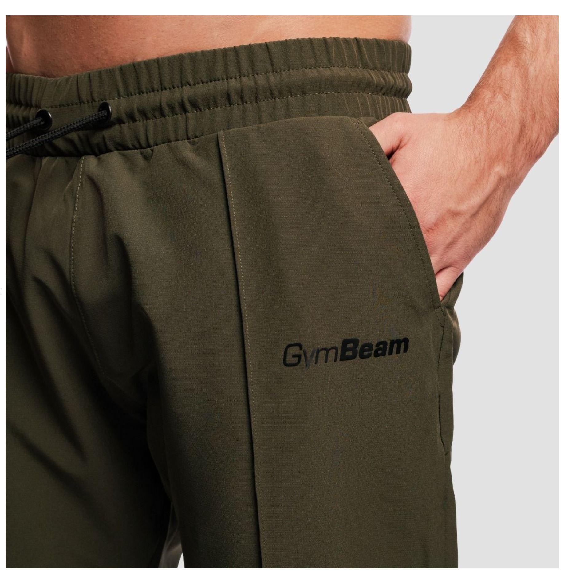 GymBeam ARC Hose in olive für Herren mit Knöchelbund bequeme Männerhose im Joggerschnitt Gr. S