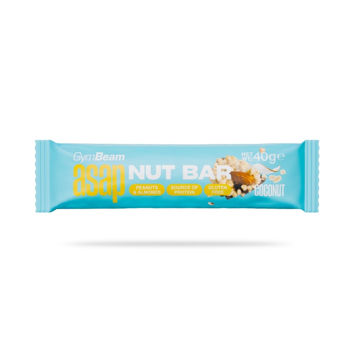 GymBeam ASAP Nussriegel als Proteinriegel Fitnessriegel mit Kokos Geschmack 40 g