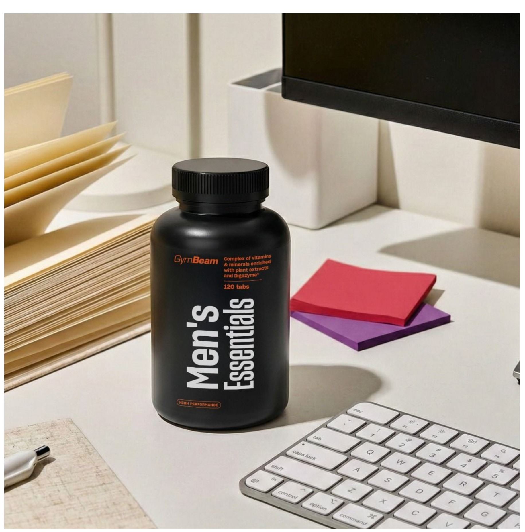 GymBeam Men‘s Essentials Premium Multivitamin mit bis zu 27 Wirkstoffe