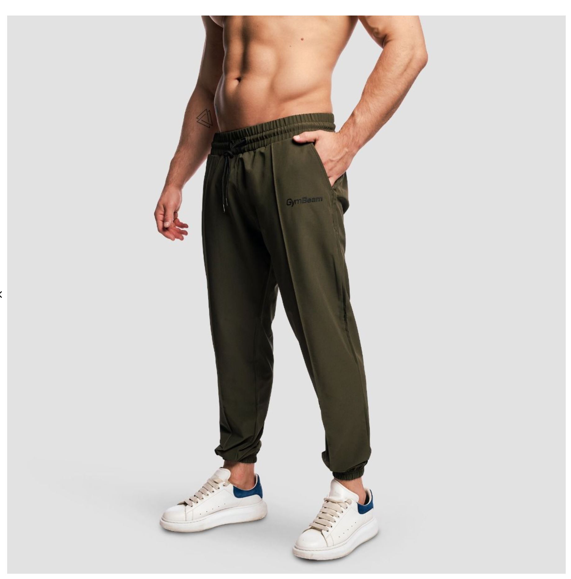 GymBeam ARC Hose in olive für Herren mit Knöchelbund bequeme Männerhose im Joggerschnitt Gr. S
