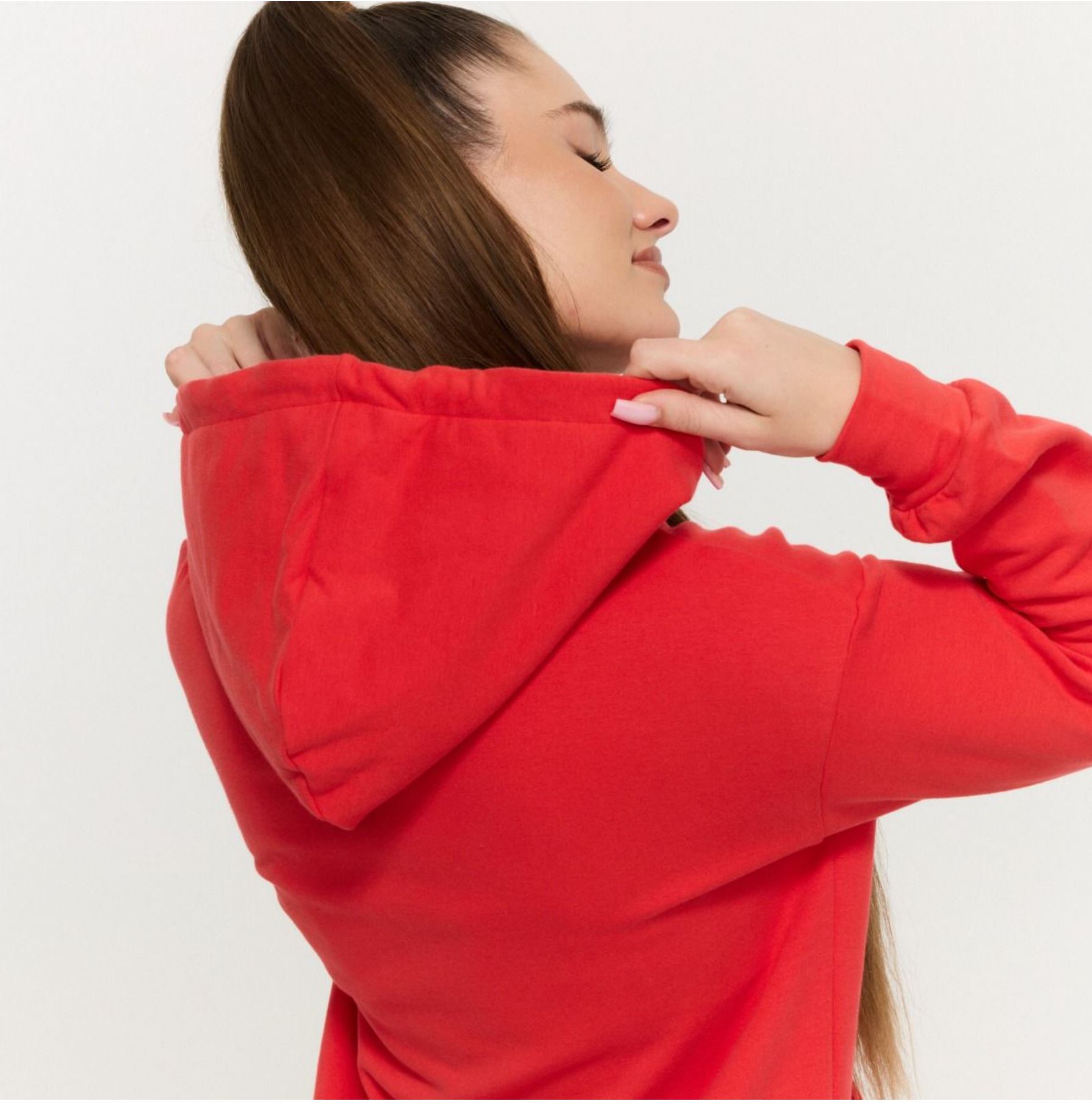GymBeam LIMITLESS Longline Hoodie mit Seitentaschen Hoodie-Extralang