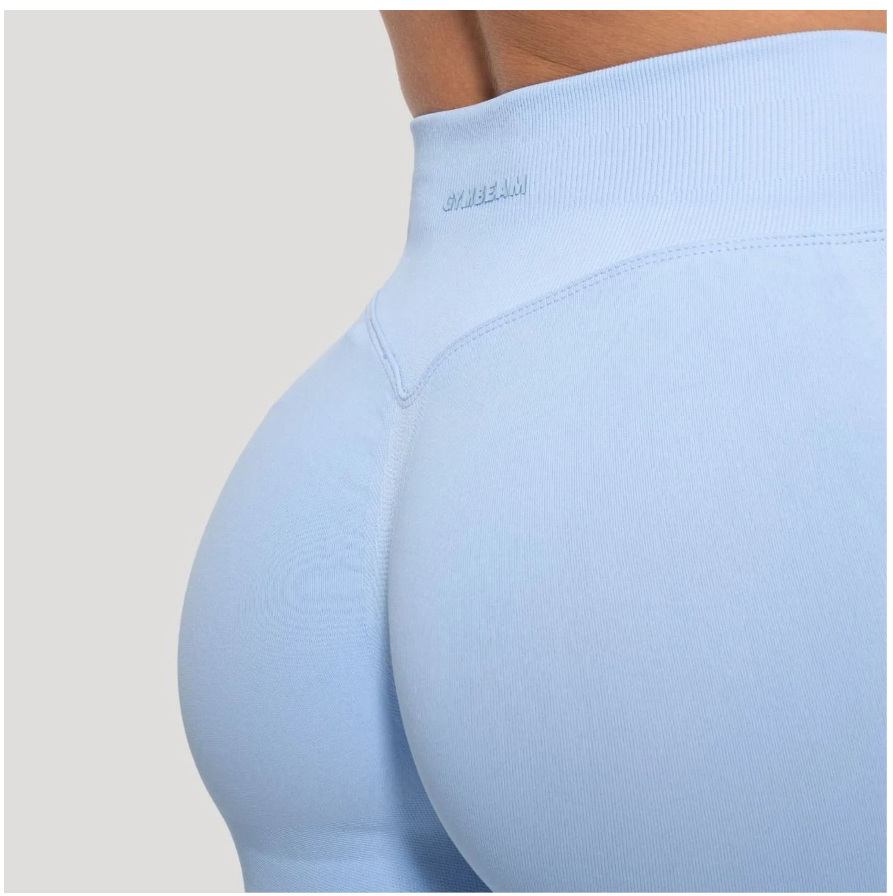 GymBeam LUMA Leggings Scrunch-Butt-Effekt Sportleggings Quick-Dry mit 4-Way-Stretch-Technologie Baby-Blau Gr. XS