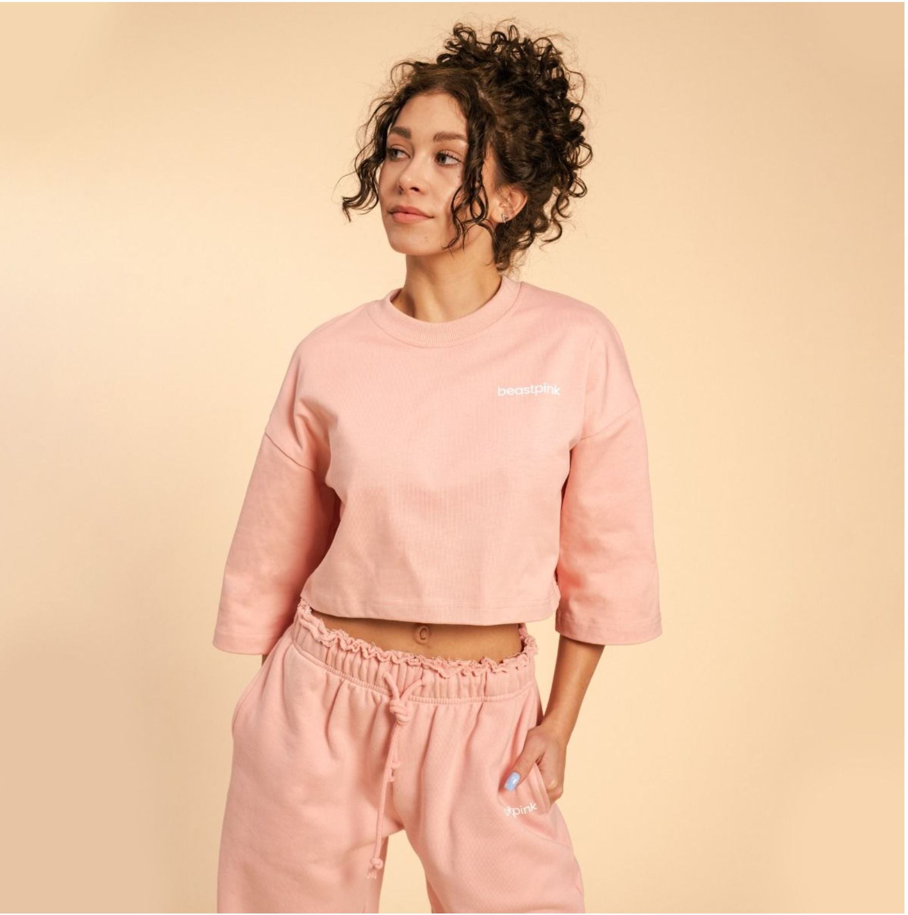 BeastPink SERENITY Crop T-Shirt Oberteil mit Kurzpassform aus 100% Baumwolle