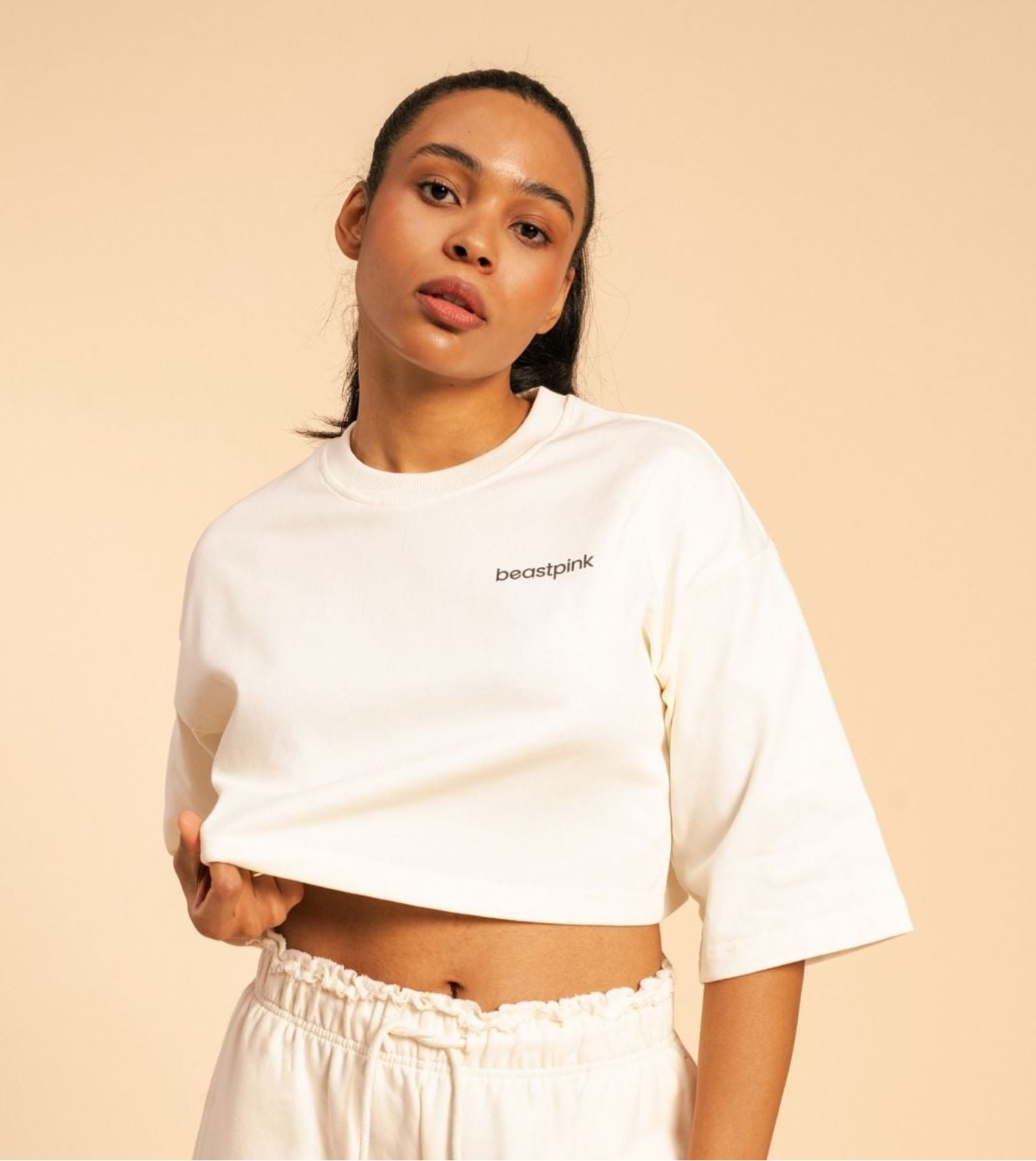 BeastPink SERENITY Crop T-Shirt Oberteil mit Kurzpassform aus 100% Baumwolle